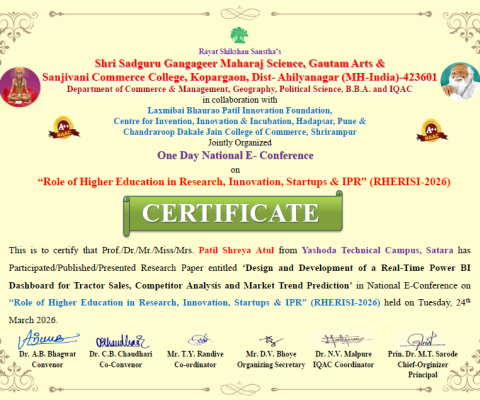 One Day National E-Conference on Role of Higher Education in Research, Innovation, Startups & IPR